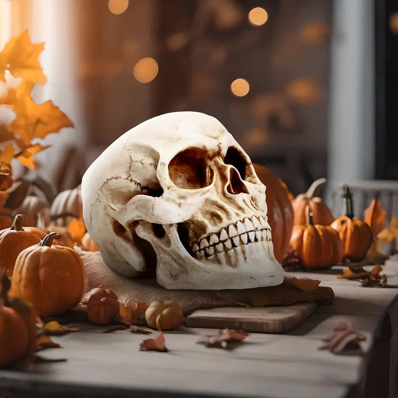 Halloween Head Model – Life-Size 7–9 Inch Decoration for Home and Party