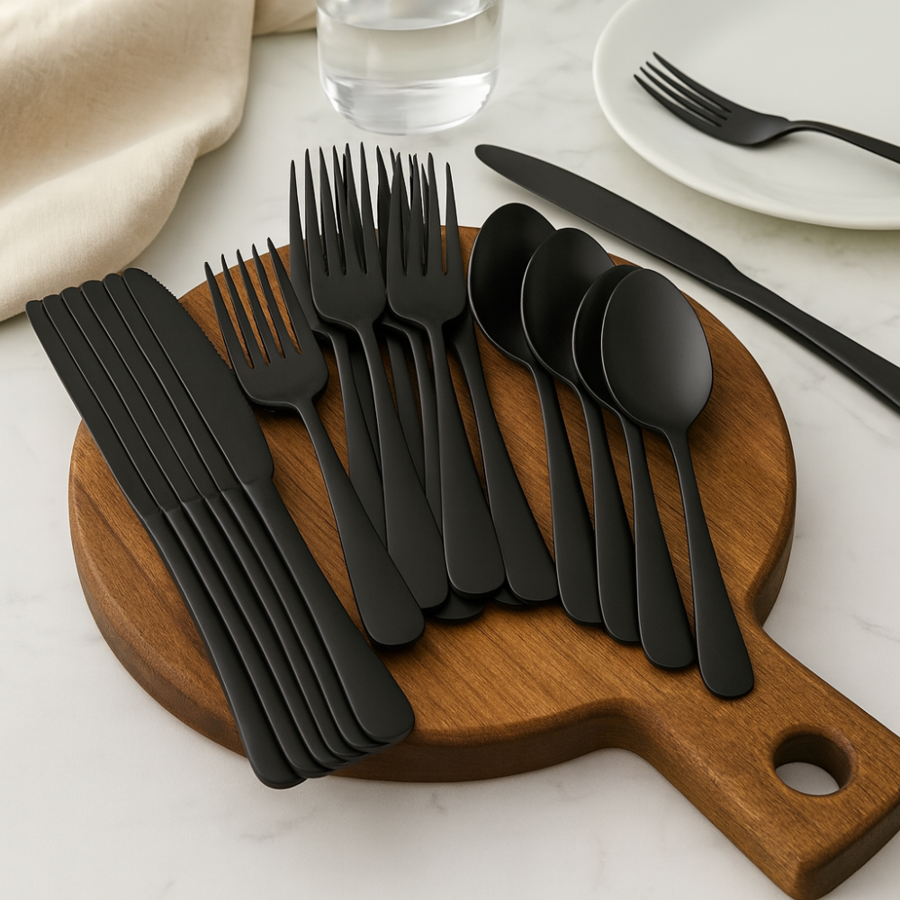 Adrian | 40-Piece Stainless Steel Dinnerware Set