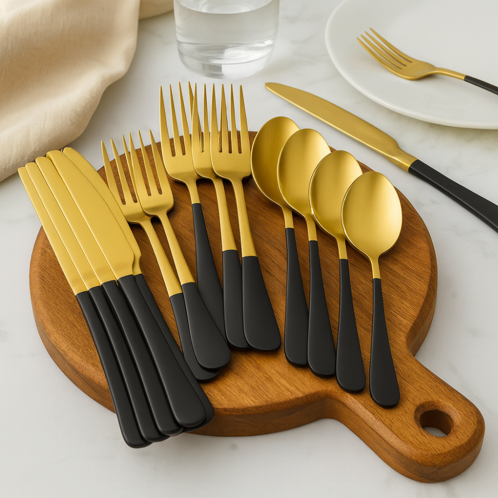 Adrian | 40-Piece Stainless Steel Dinnerware Set