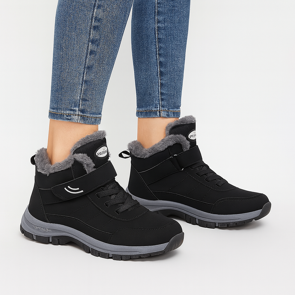 Ivy | Plush-Lined Winter High-Top Snow Sneakers for Women