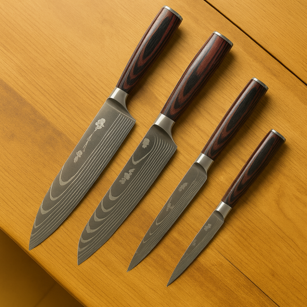 Kurosaki | Set of 4 Handmade Forged Japanese Kitchen Knives