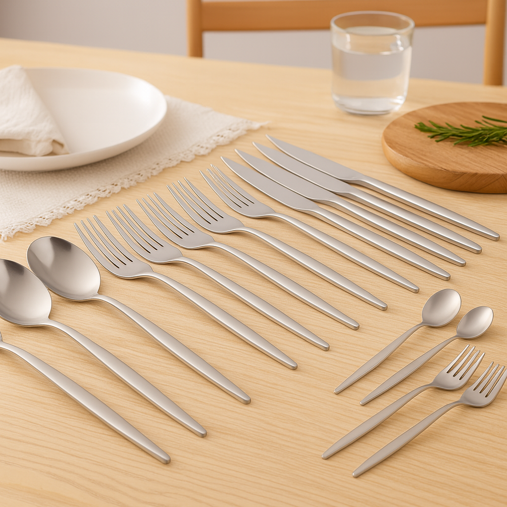Lunarex | 30-Piece Golden Stainless Steel Cutlery Set