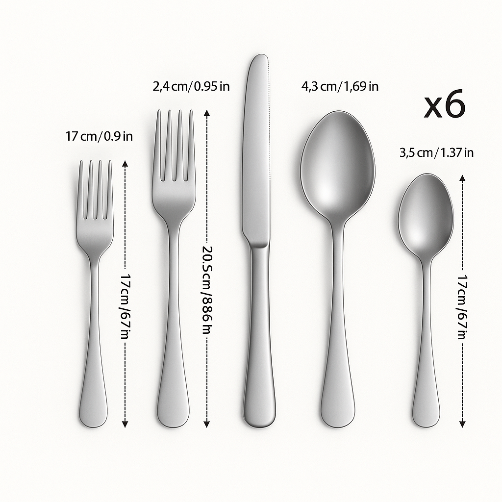 Lurevia | 30-Piece Stainless Steel Cutlery Set