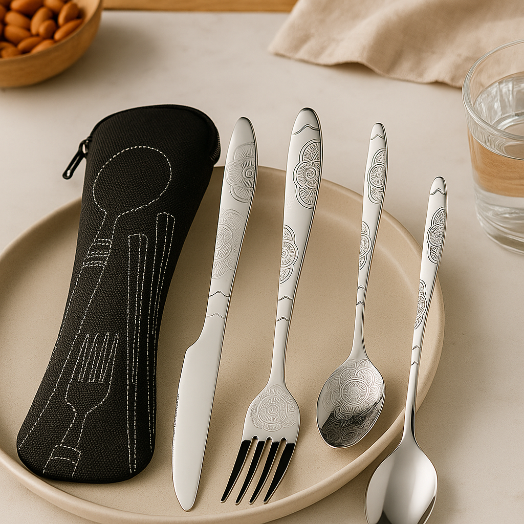 Mentora | 4-Piece Vintage Stainless Steel Flatware Set