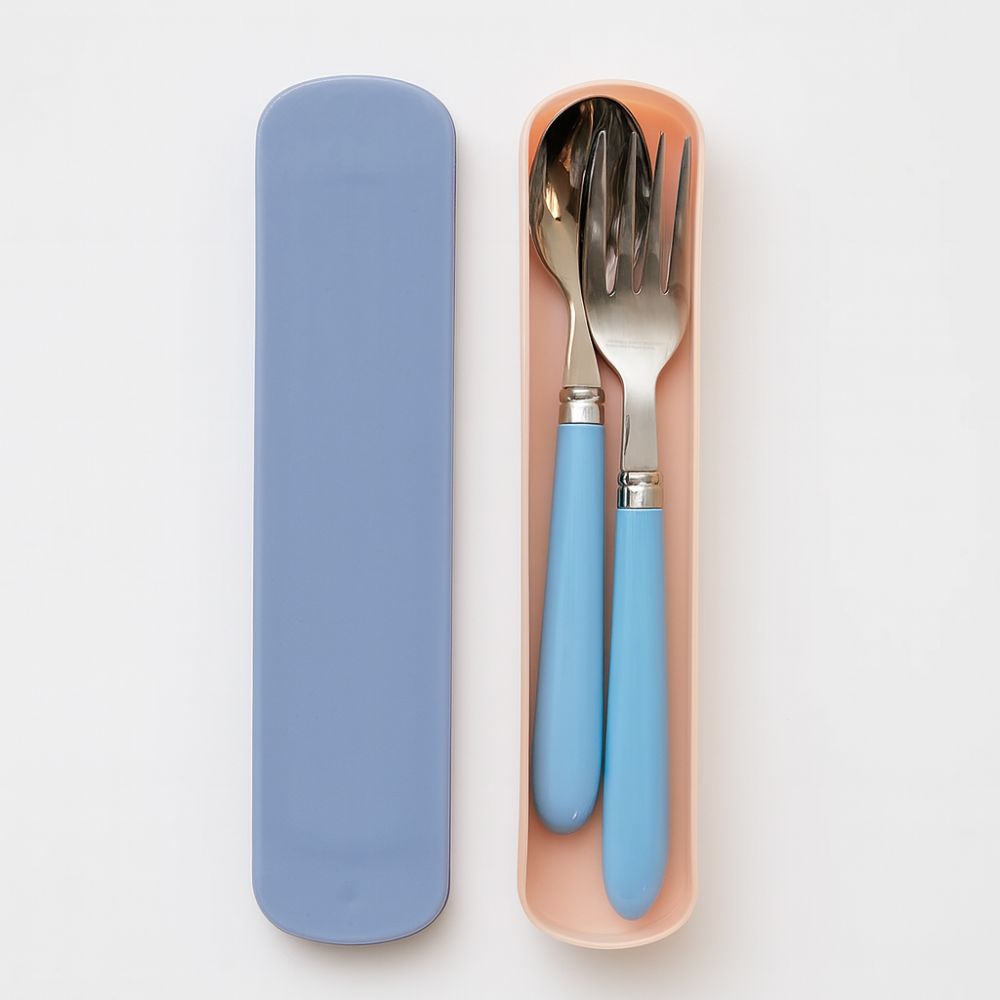 Miles | Portable stainless steel cutlery set with travel case
