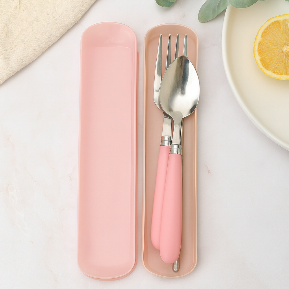 Miles | Portable stainless steel cutlery set with travel case