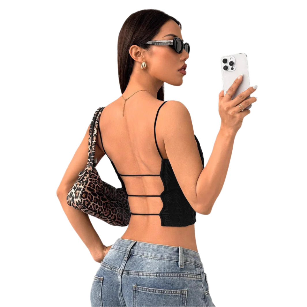 Zaria - Top with slim spaghetti straps