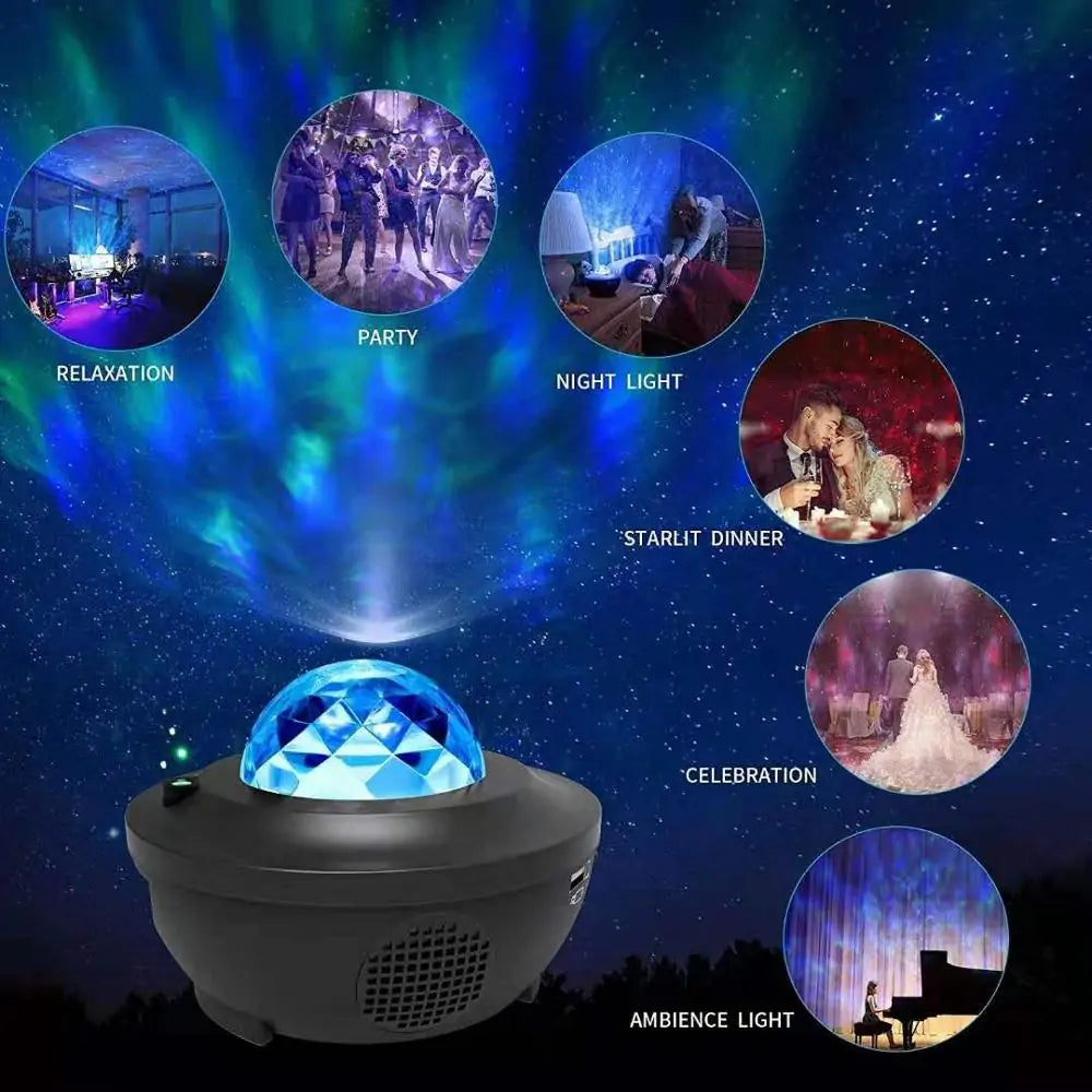 Galaxy LED Speaker Projector Light