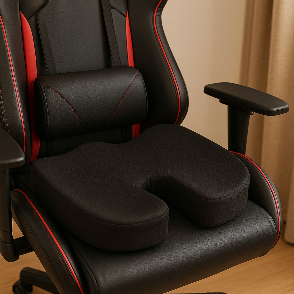 OrthoCool | Ergonomic Memory Foam Seat Cushion with U-Shaped Design