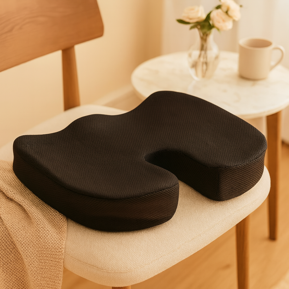 OrthoCool | Ergonomic Memory Foam Seat Cushion with U-Shaped Design