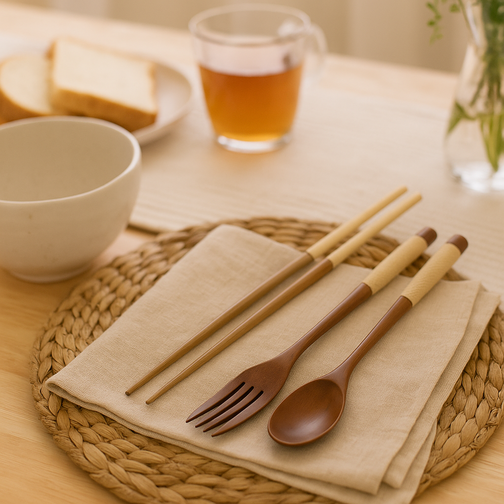 Orvanna | 3-Piece Handmade Wooden Dining Set