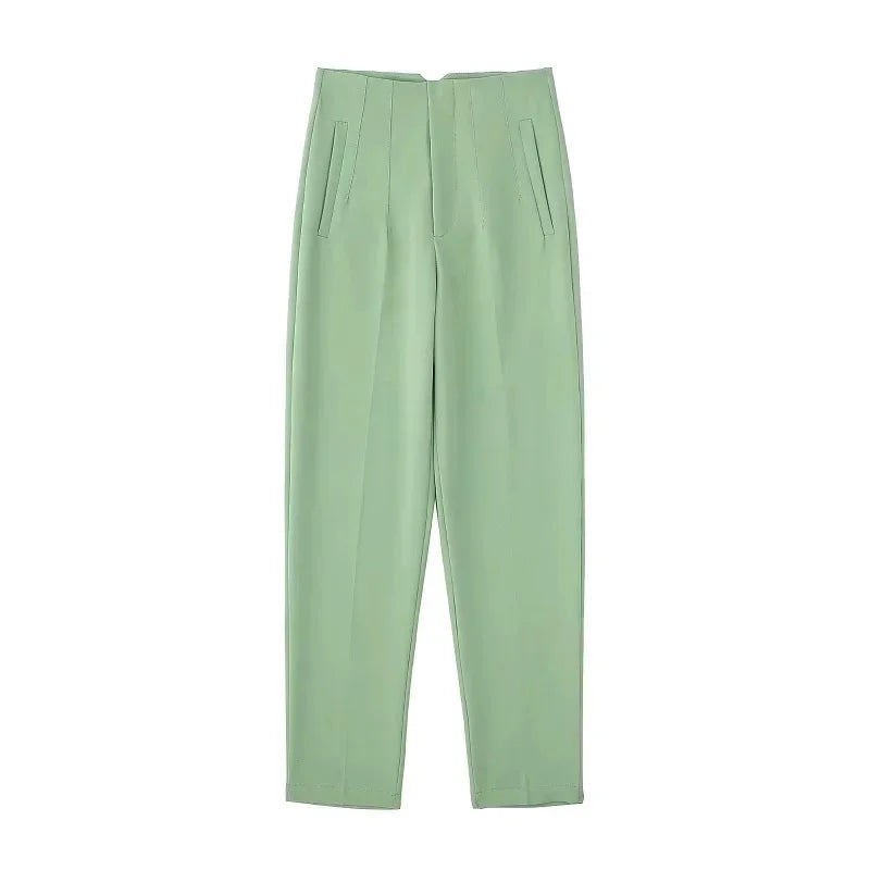 Sara - High-waisted Slim-Fit Formal Pants