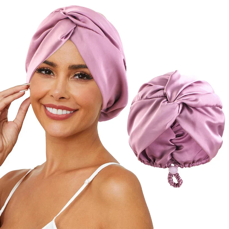 Adjustable silk turban for women - sleep cap and chemotherapy cap