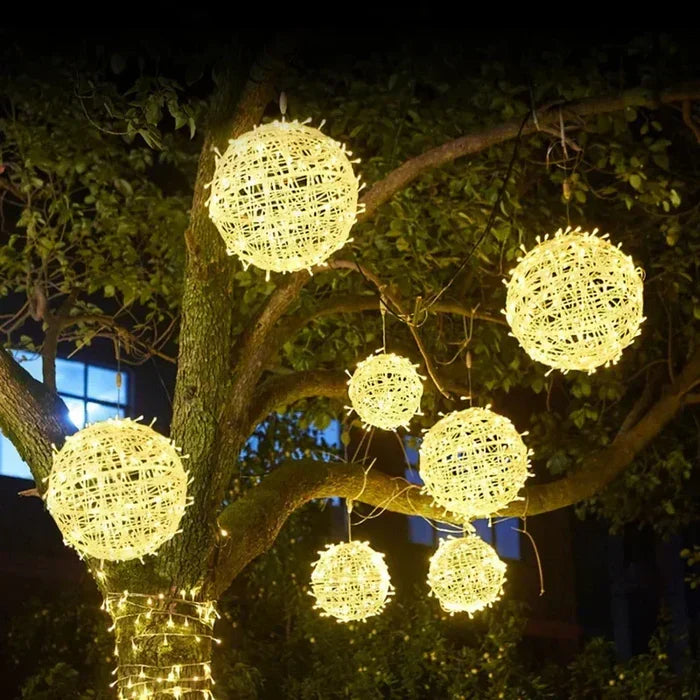 Braided Circular Lights for Festive Shine