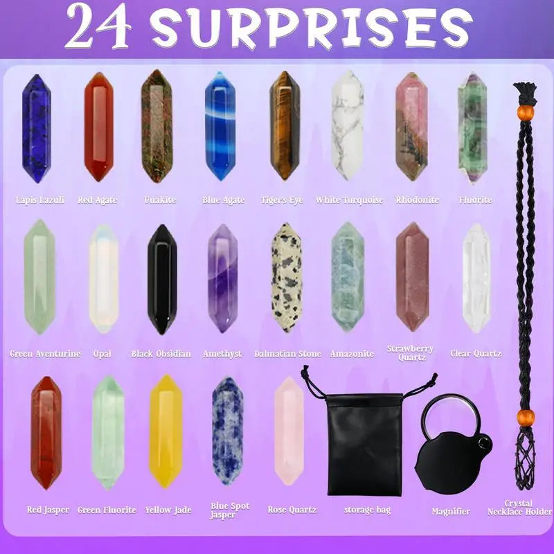 Crystal Advent Calendar 2025 for Christmas 24-Day Countdown