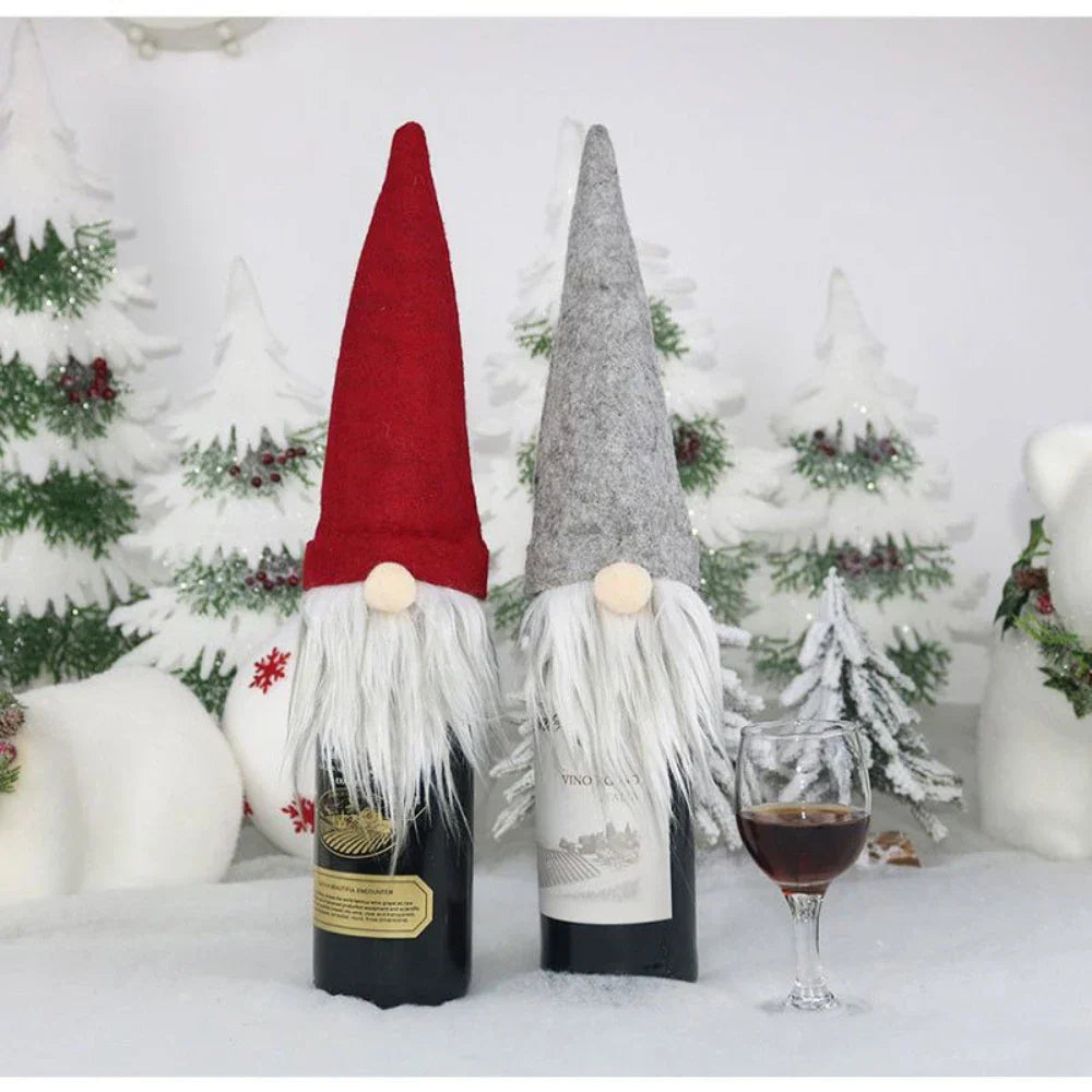 Charming Christmas Wine Bottle Cover