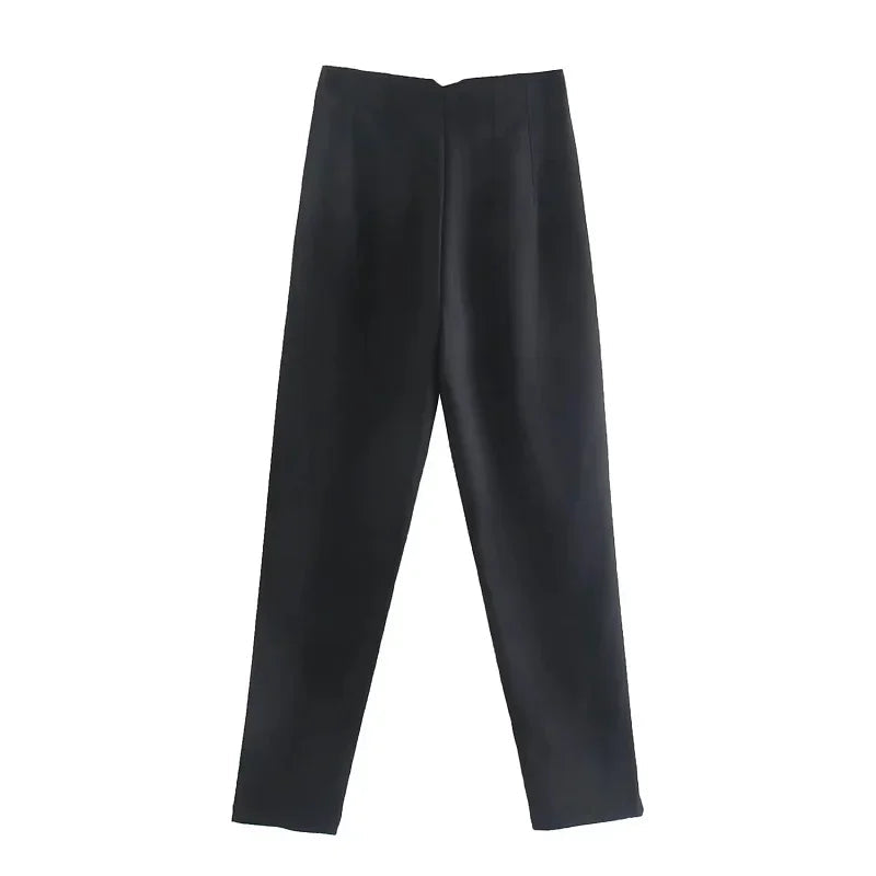 Sara - High-waisted Slim-Fit Formal Pants