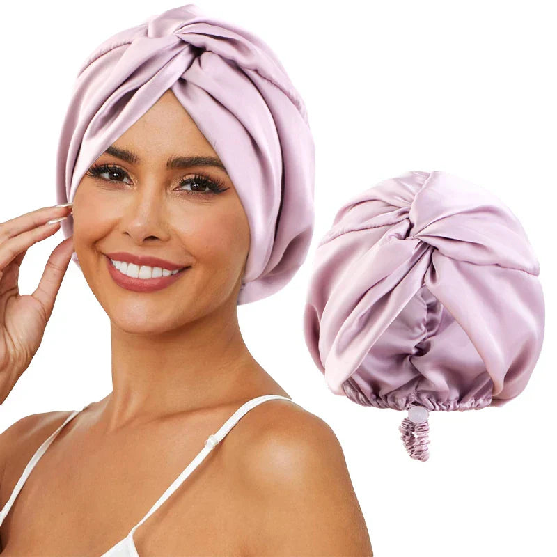 Adjustable silk turban for women - sleep cap and chemotherapy cap