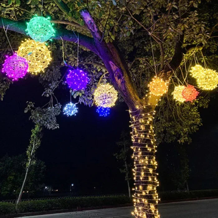 Braided Circular Lights for Festive Shine