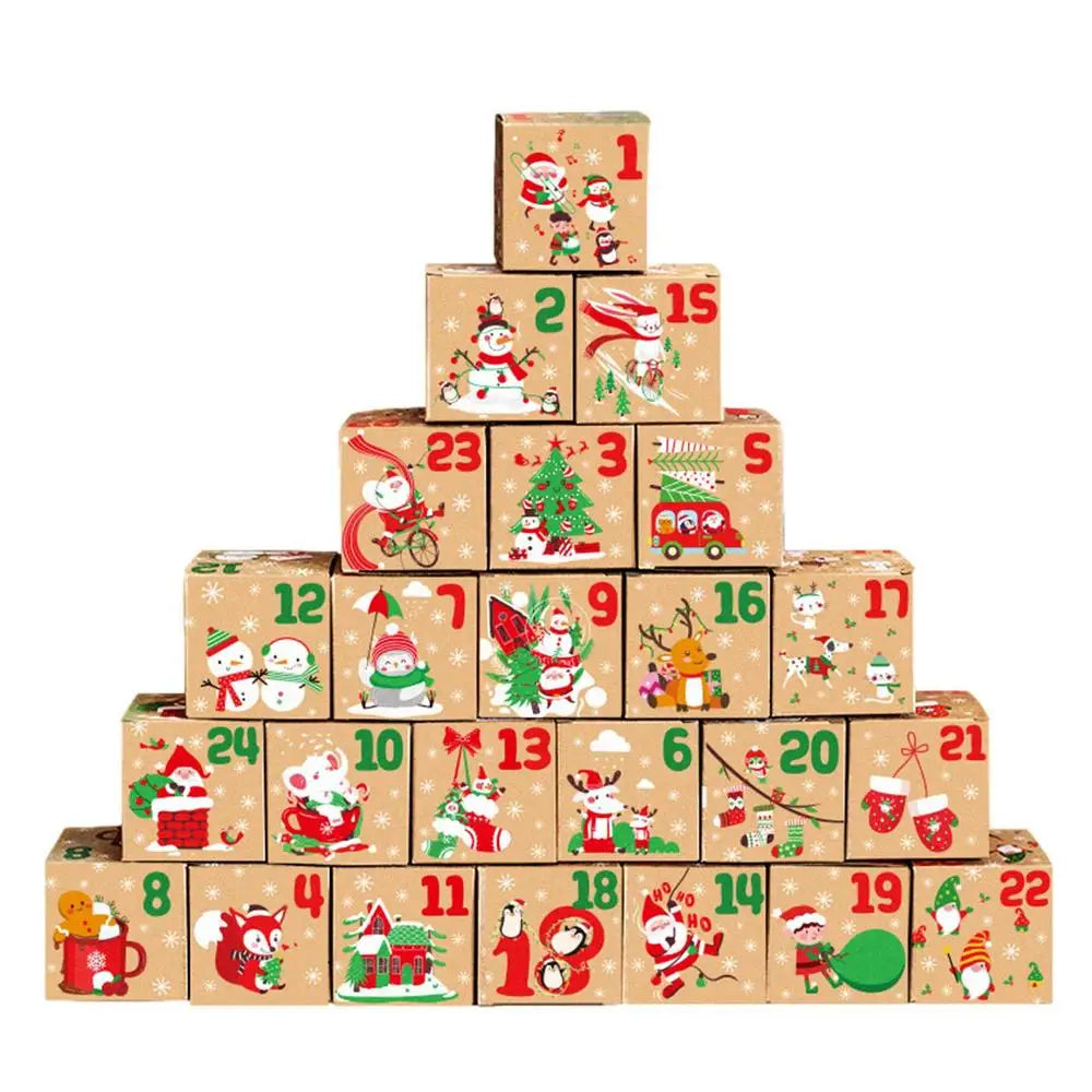 24-Day DIY Advent Calendar Countdown Christmas House Decoration