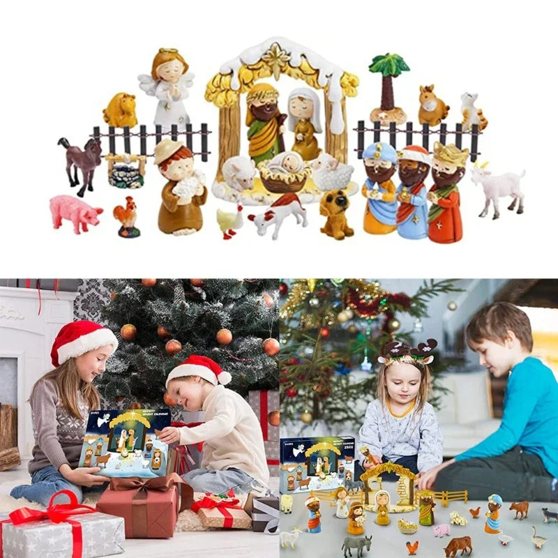 Nativity Advent Calendar 24 Resin Miniatures of the Holy Family