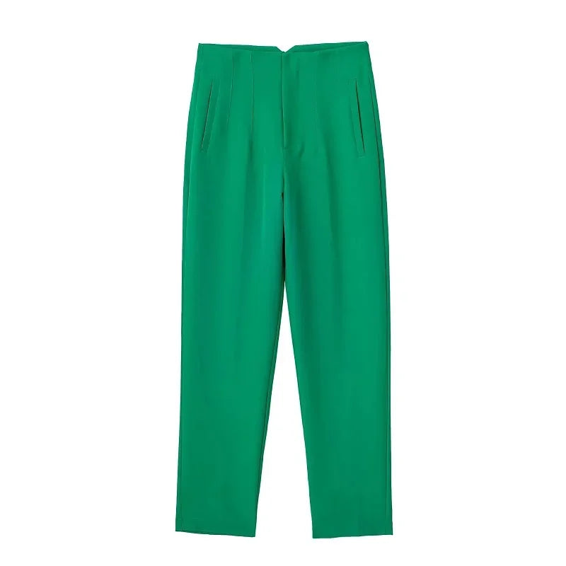 Sara - High-waisted Slim-Fit Formal Pants