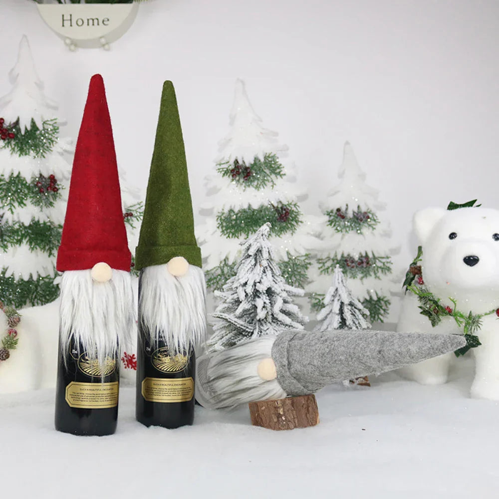 Charming Christmas Wine Bottle Cover