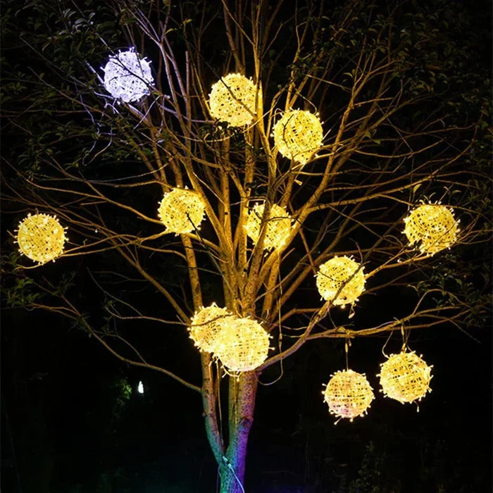 Braided Circular Lights for Festive Shine