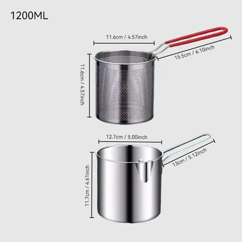 Solvara | Stainless Steel Frying Pan for Induction & Deep Frying