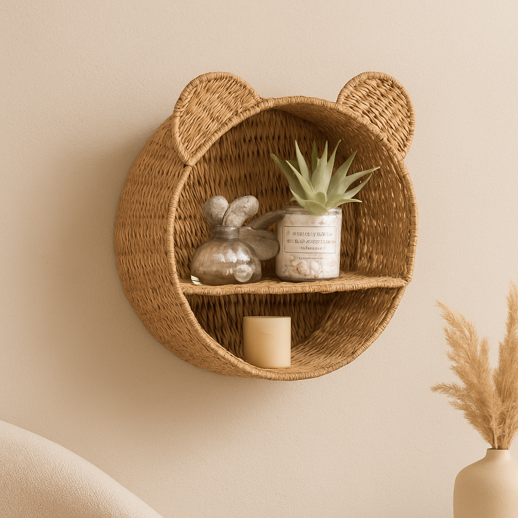 Terrano | Shaped Rattan Wall Shelf