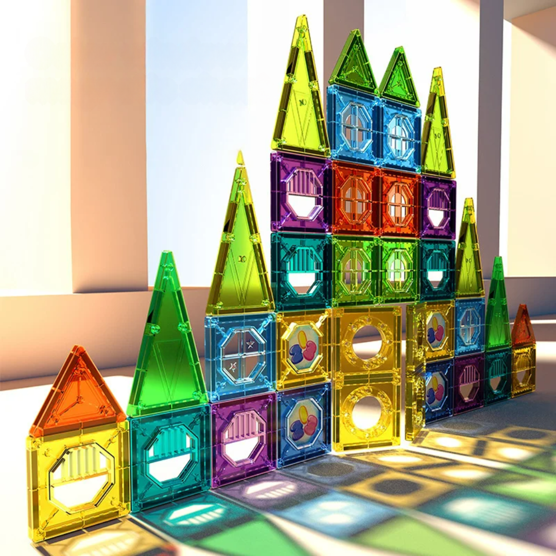 GlowTiles - Magnetic Light Building Set - 69-Piece STEM Creativity Kit for Kids
