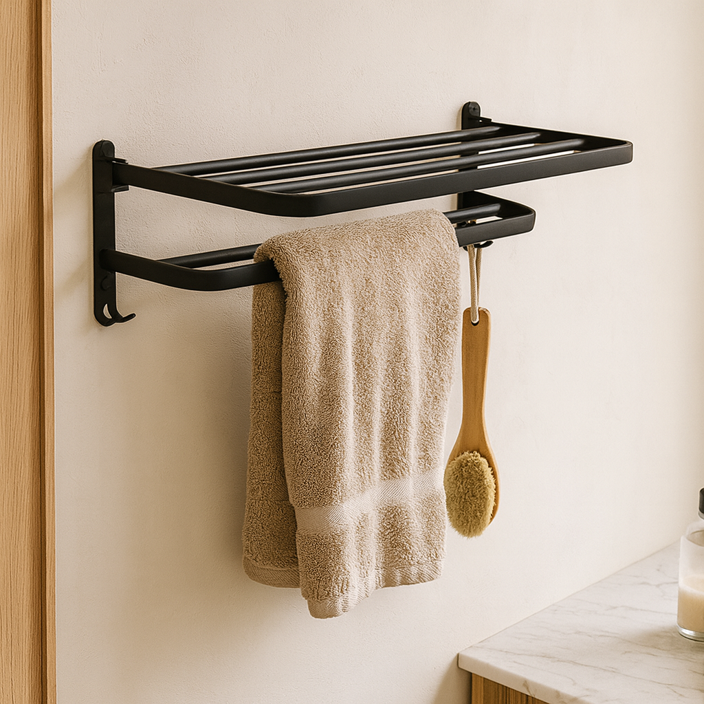Velintra | Modern Towel Rack with Hooks