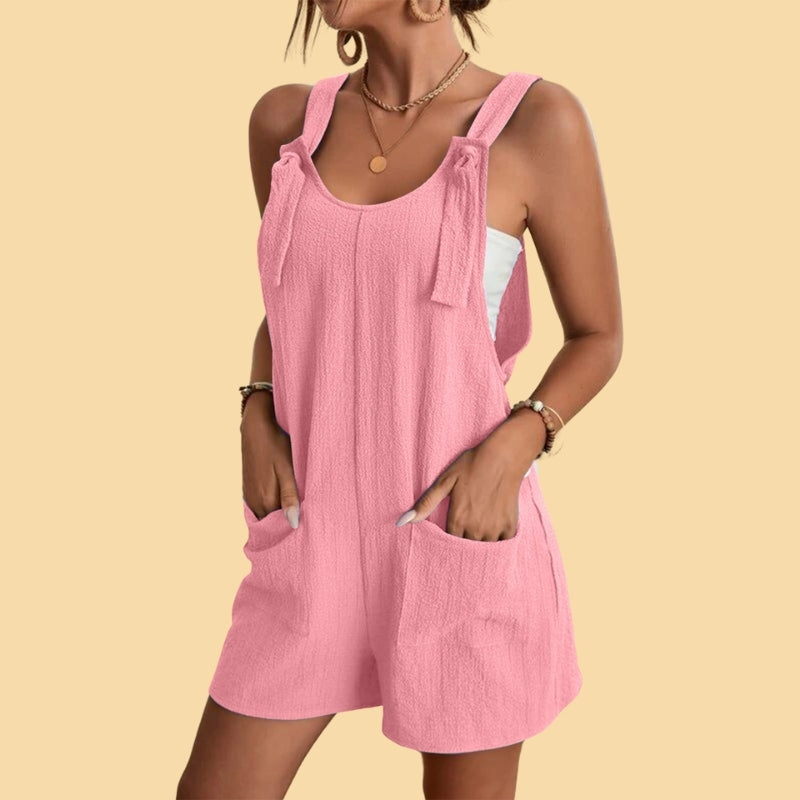 Camila - Casual Short Overall with Straps