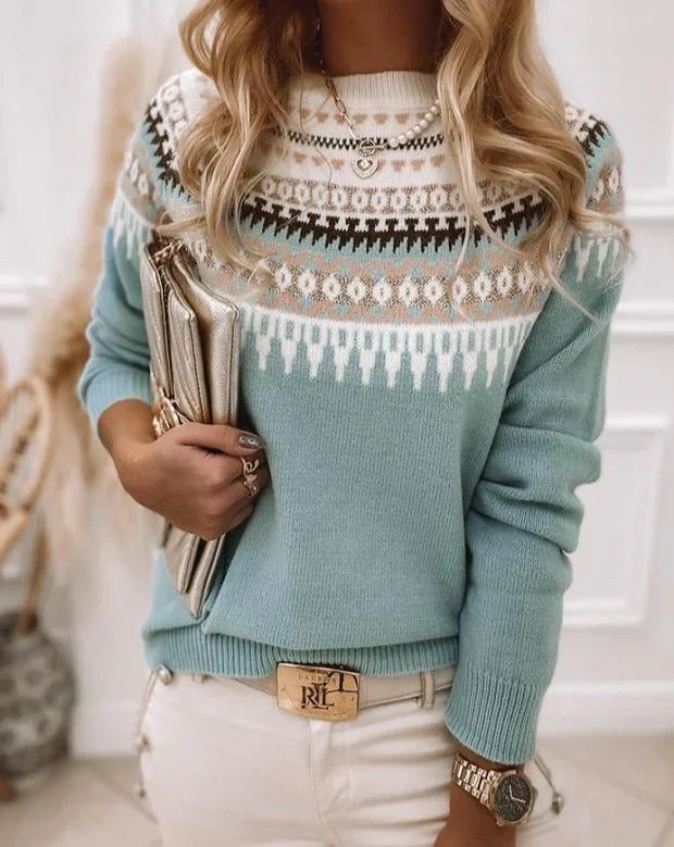 Olivia Norwegian Pullover – Women's Sweater with Nordic Pattern