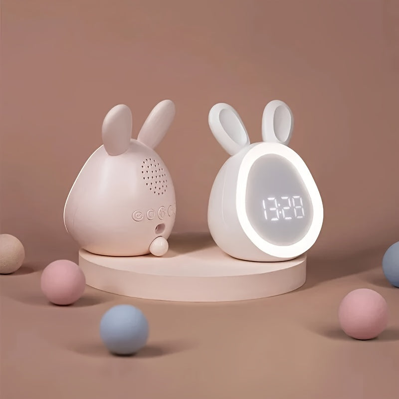 BunnyGlow Cute Alarm Clock with Night Light