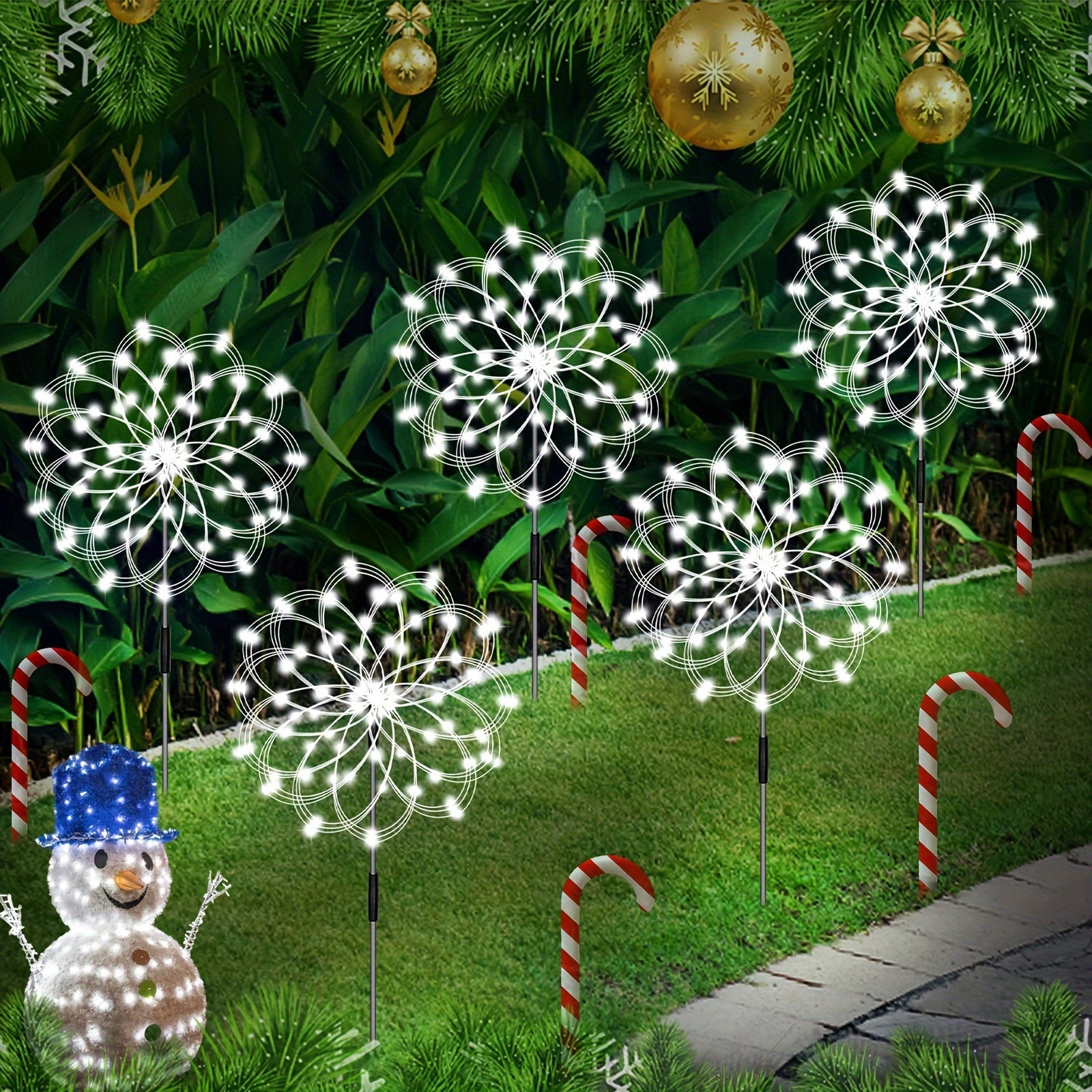 Spark | Set of 5 Solar Fireworks Garden Lights