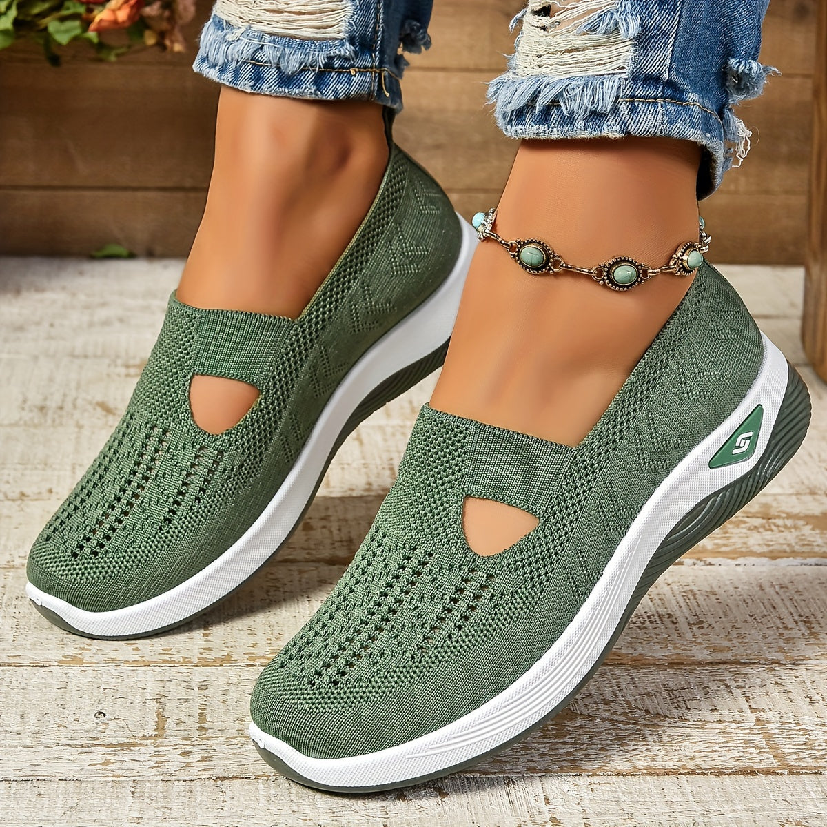 Olivia Sneakers Casual Slip-On Lightweight Outdoor Flat Shoes
