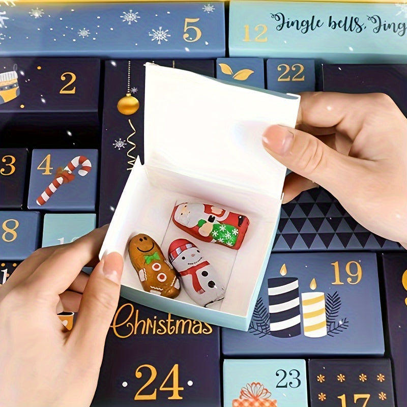 DIY Advent Calendar Set – 24 fillable paper boxes with lids and a variety of accessories for gifting and crafting