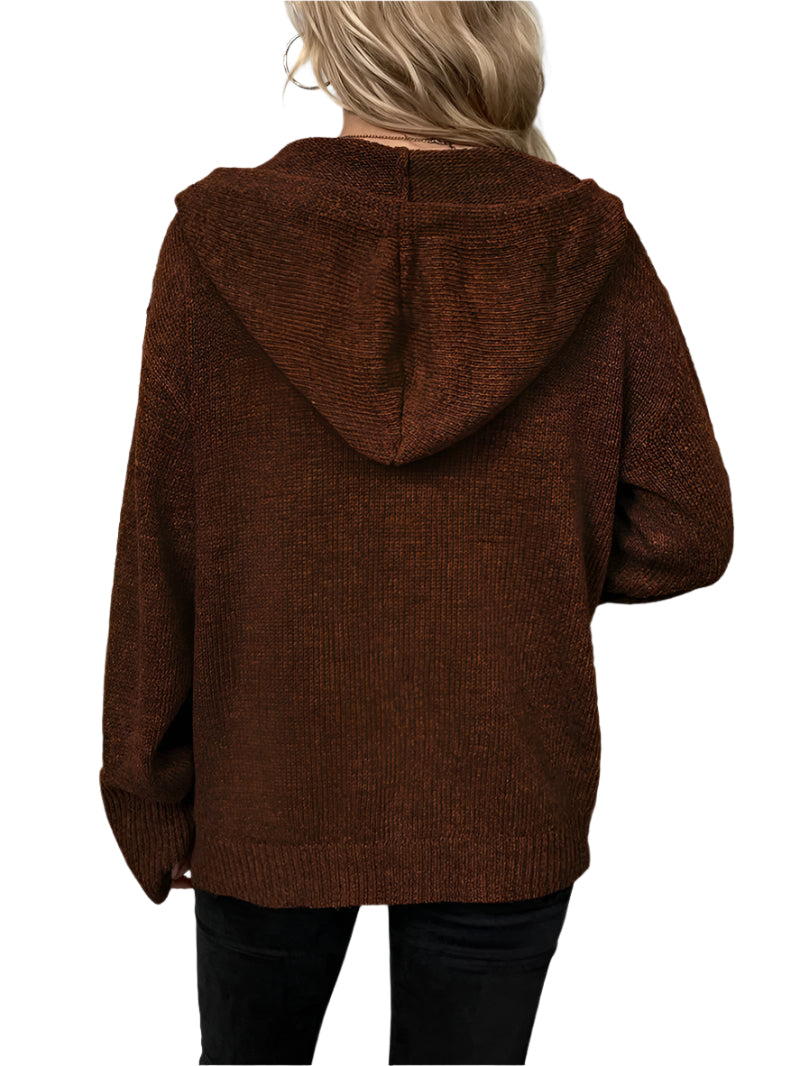 Caroline | Women's Hooded Cardigan with Button-Front Design