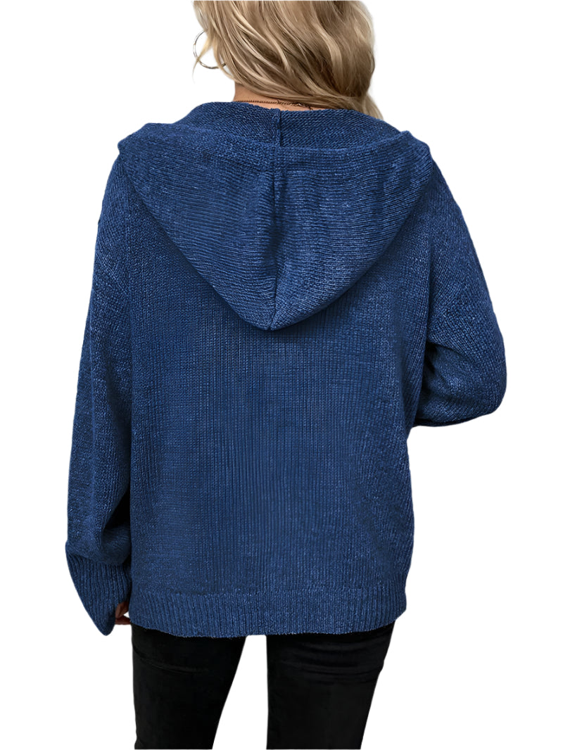 Caroline | Women's Hooded Cardigan with Button-Front Design