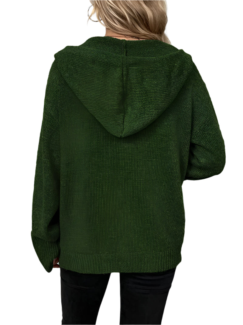 Caroline | Women's Hooded Cardigan with Button-Front Design