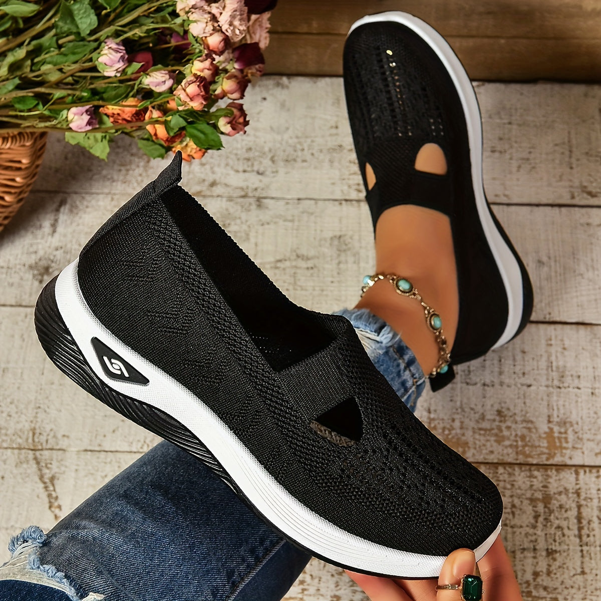 Olivia Sneakers Casual Slip-On Lightweight Outdoor Flat Shoes