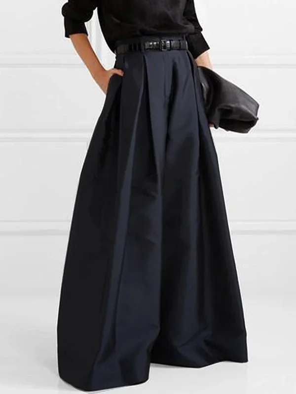 Eva - Elegant high-waisted pleated pants with wide legs