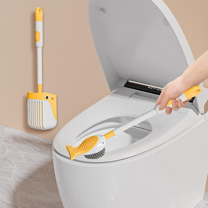 AquaScrub - Fish-Shaped Toilet Brush with Hygienic Holder