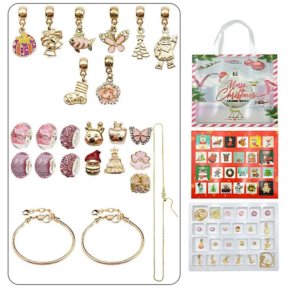 24-Day Advent Calendar with Countdown - DIY Bracelets Set