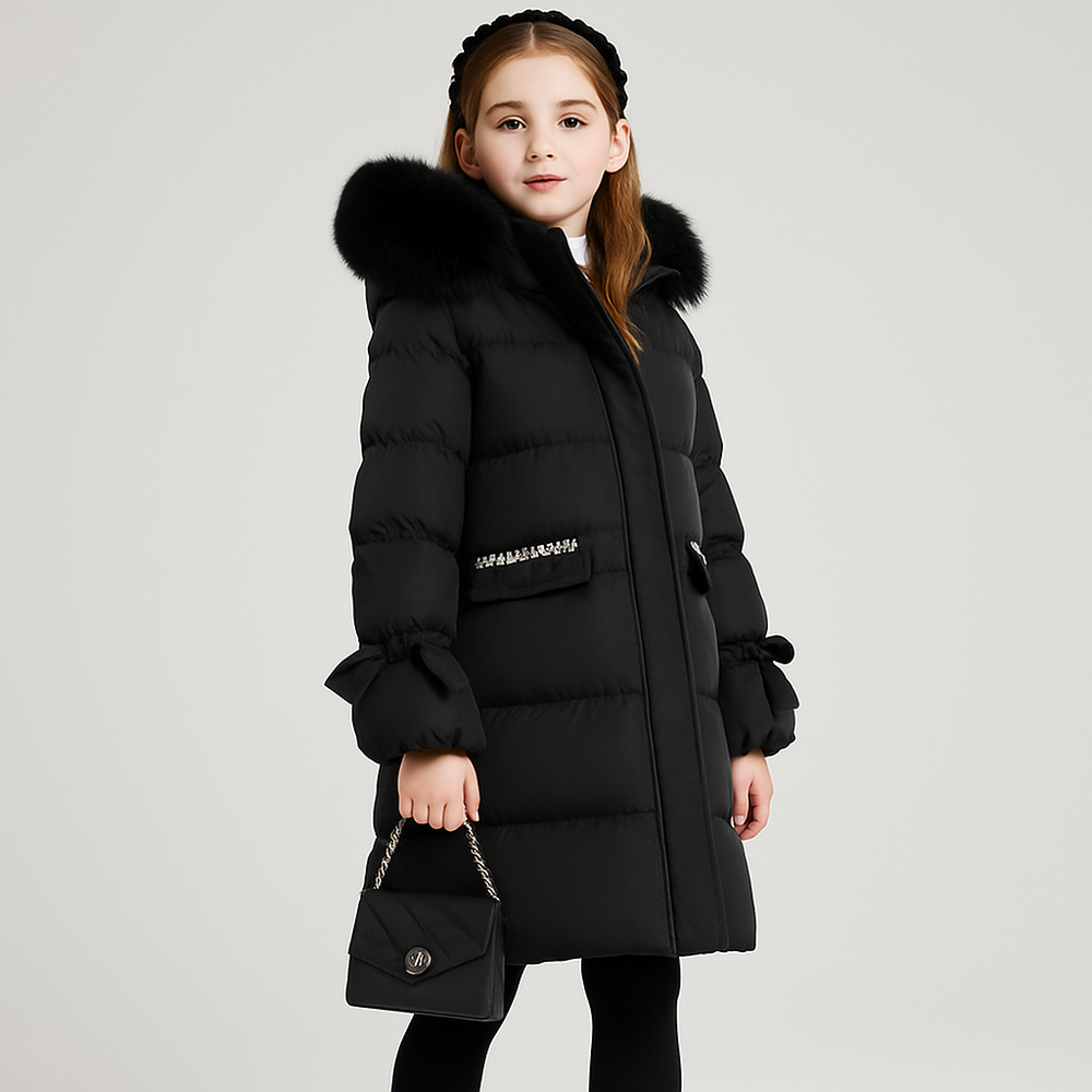 Astrid | Luxurious Winter Coat for Girls with Faux Fur Hood