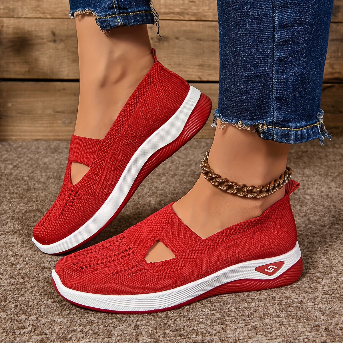 Olivia Sneakers Casual Slip-On Lightweight Outdoor Flat Shoes