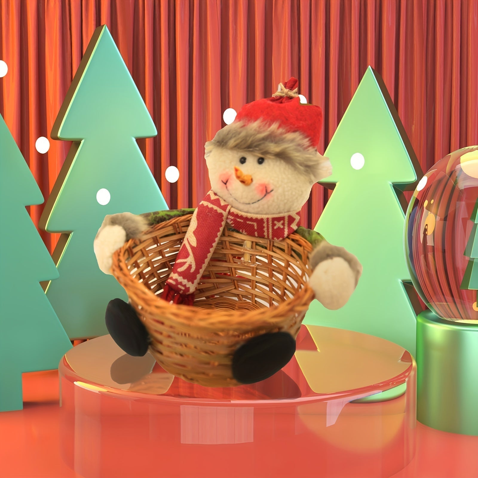Christmas Doll | Candy Basket Festive Holiday Decoration