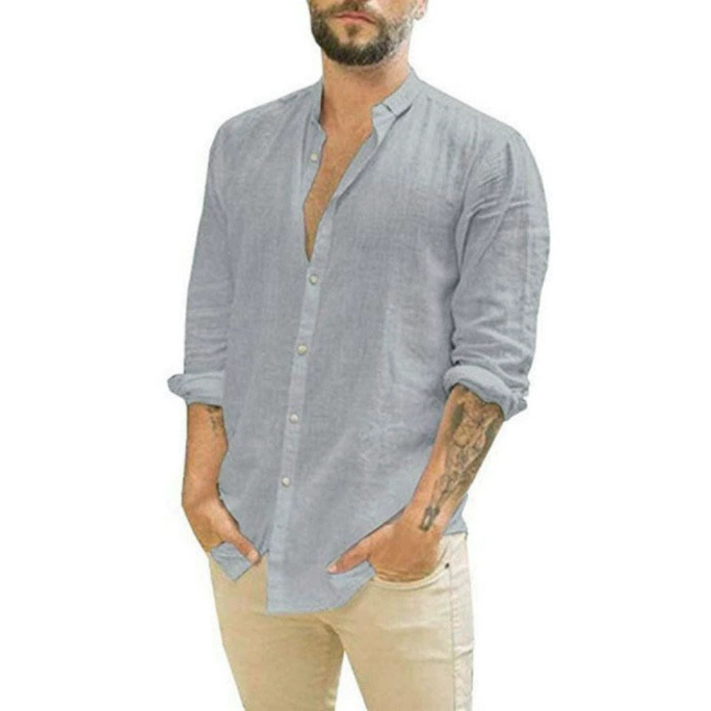 Brendon - Modern long-sleeve shirt with turtleneck