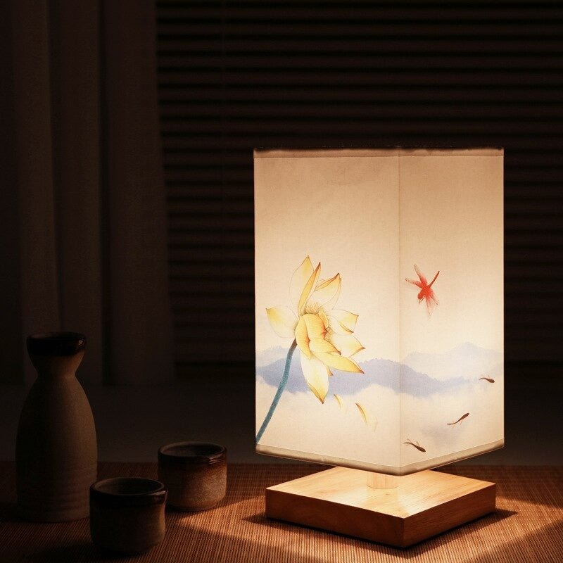 ZenGlow - East Asian-Style Cubical Table Lamp Collection